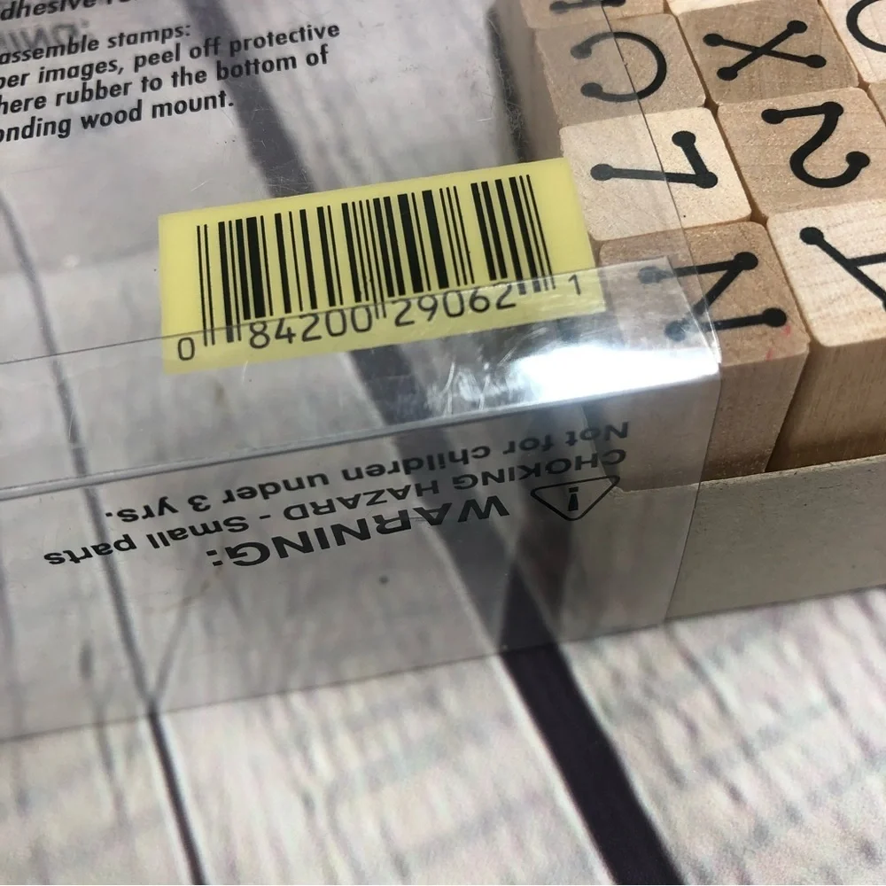 Wood stamp letters and numbers